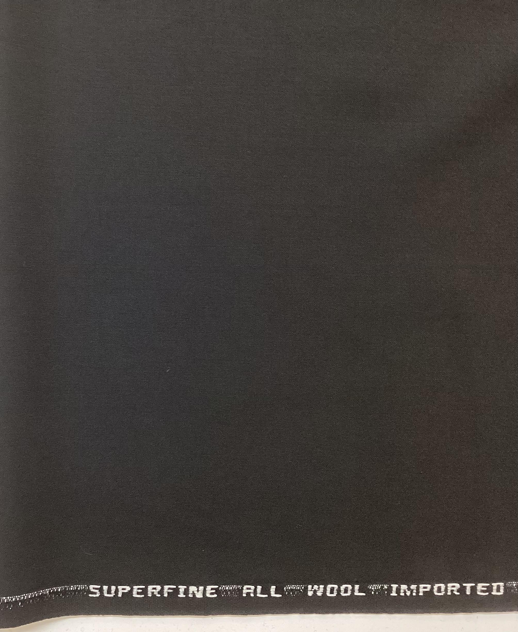 100% Wool Tropical In Jet