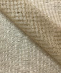 100% Silk Novelty Checkerboard In Antique Ivory