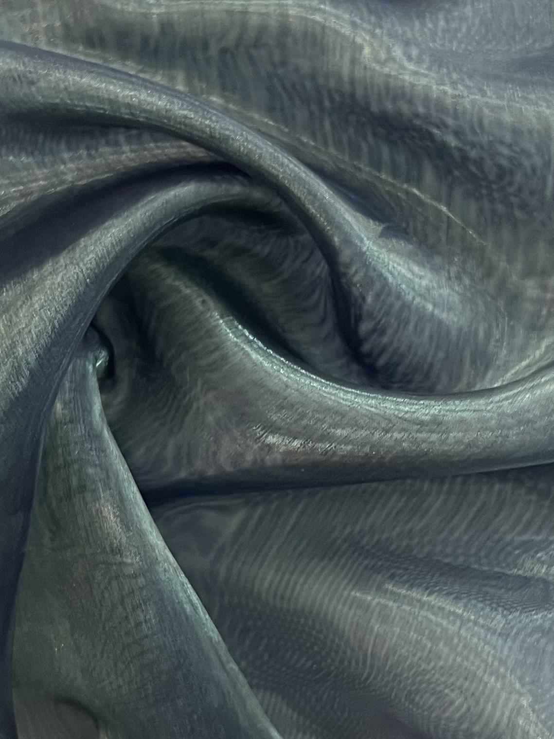 Polyester Extra Fine Iridescent Organza in Blue/Green