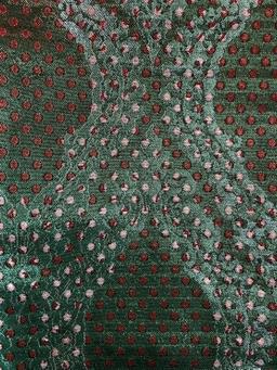Iridescent "Mirage" Metallic Brocade Green