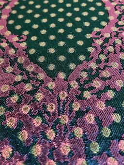 Iridescent "Mirage"  Metallic Brocade Blue