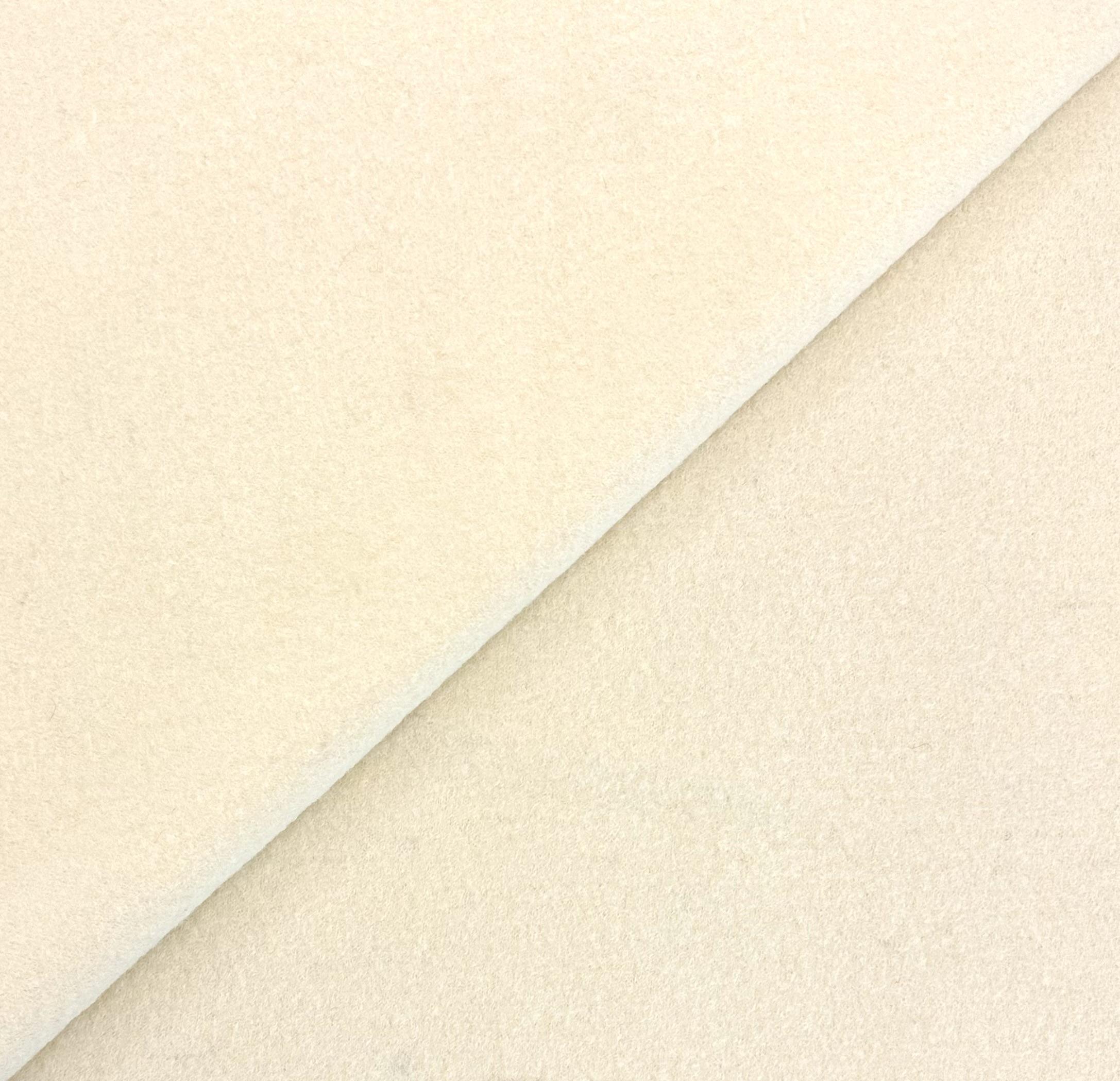 Imported Boiled Wool in Ivory