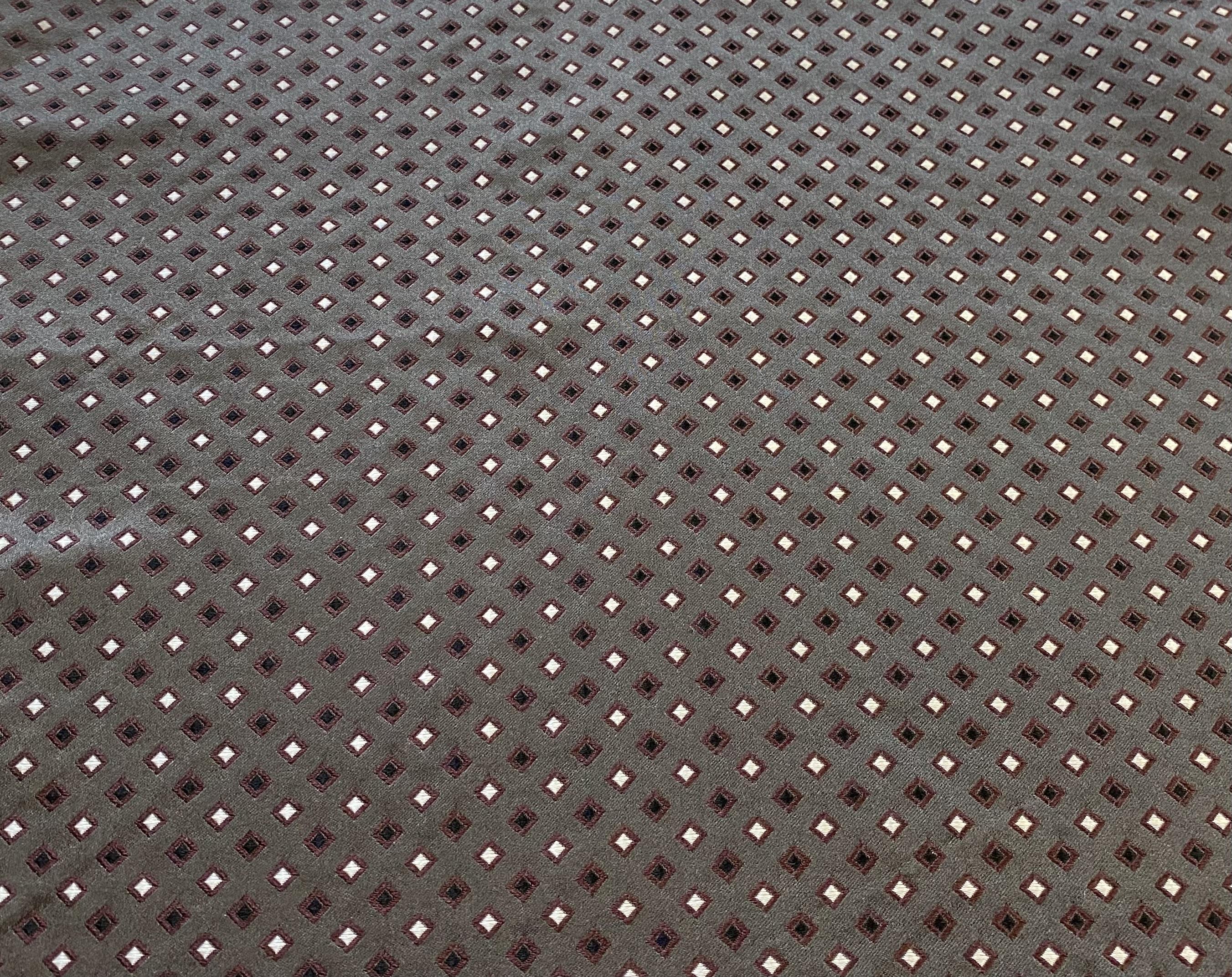 Italian Silk Tie Brocade Fabric in Warehouse