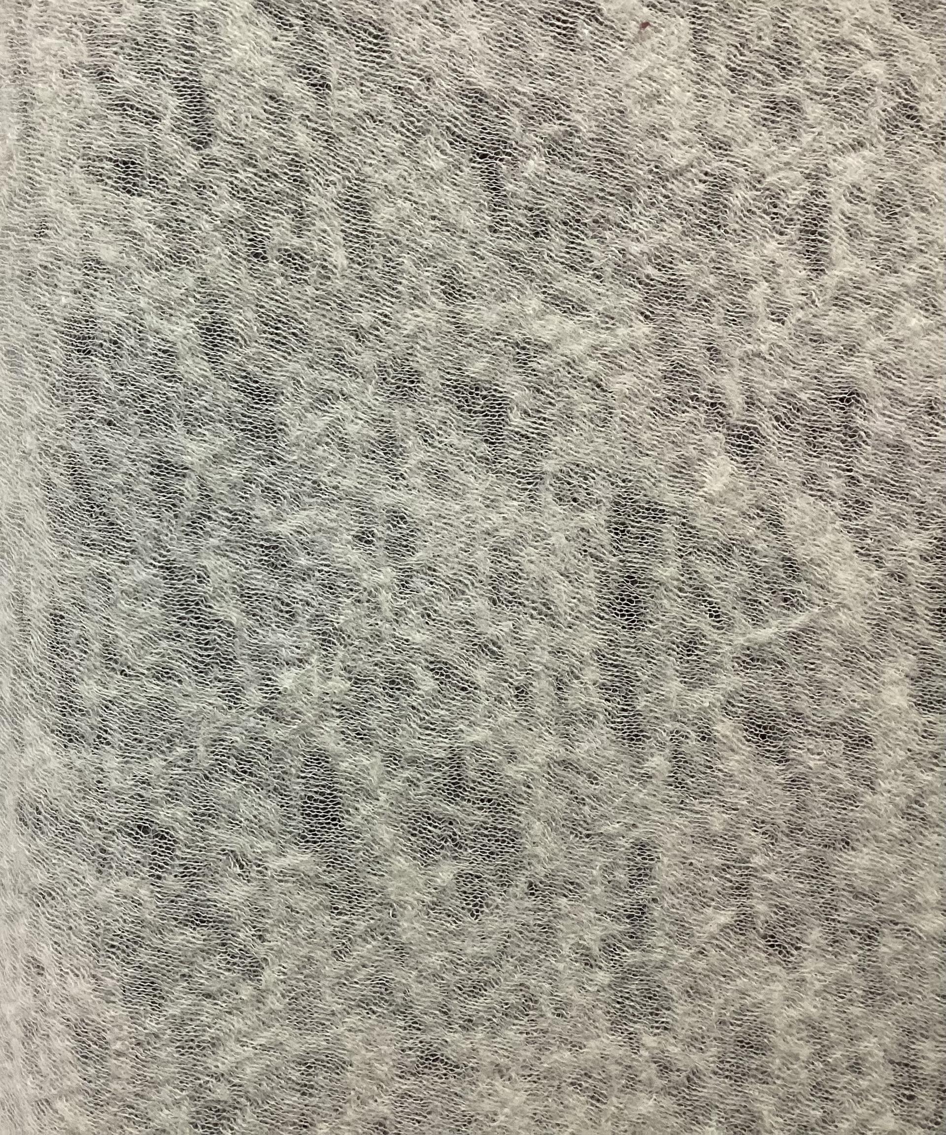 100% Pure Wool Novelty Sheer Knit In Ivory