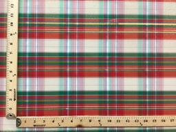 Polyester Metallic Taffeta Christmas Plaid