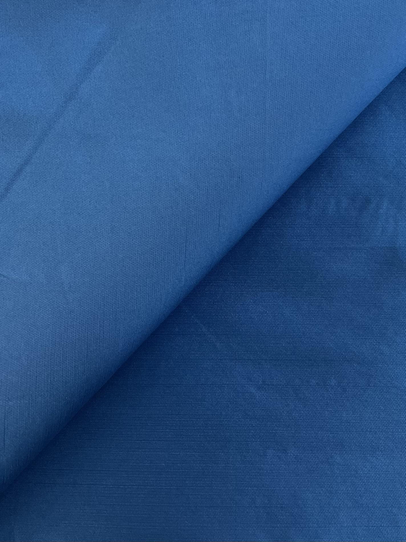 Silk & Polyester Mikado in French Blue