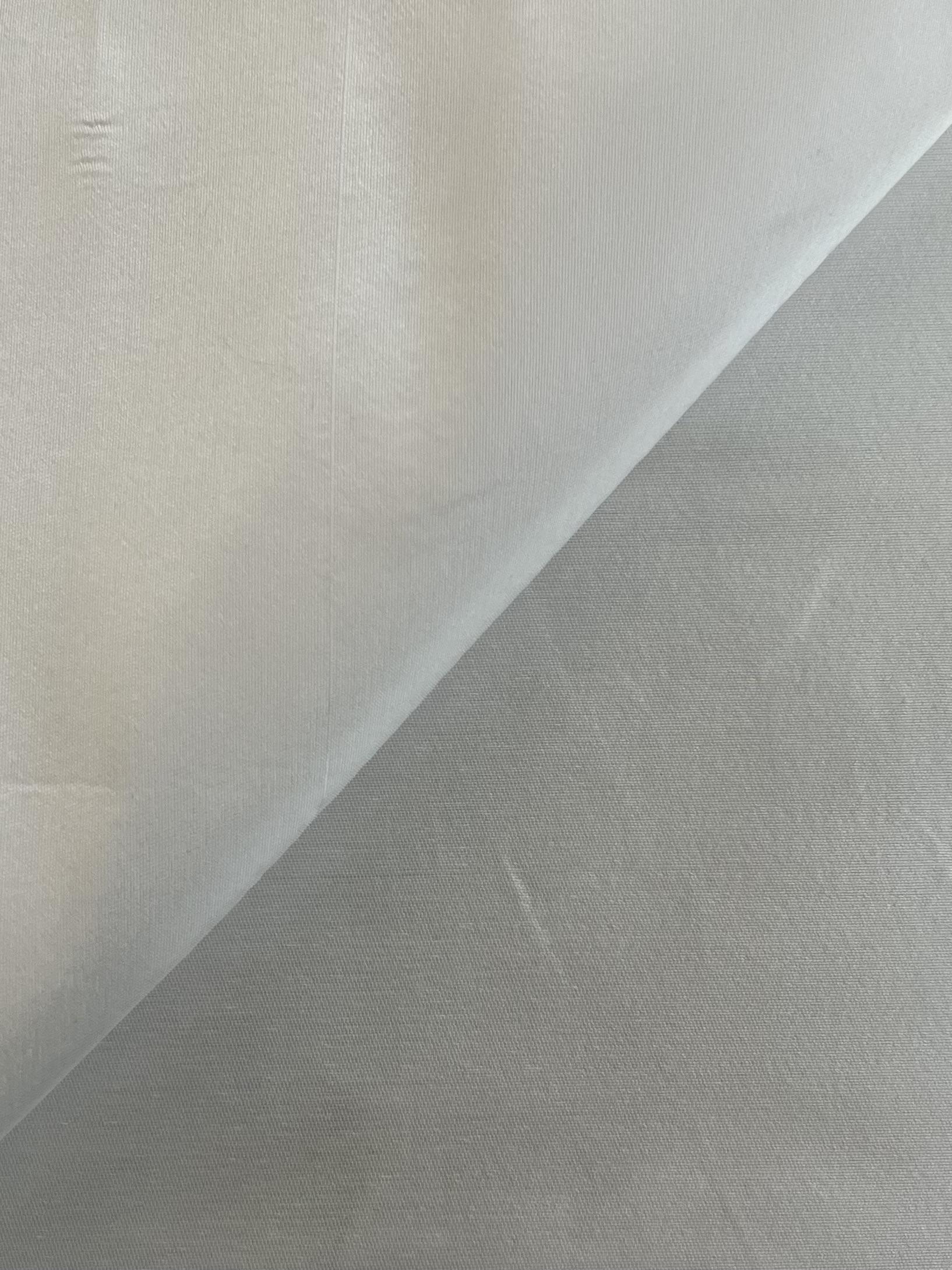 Silk & Polyester Mikado in Off White