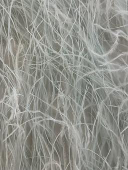 Hand Applied Ostrich Feather in Iced Mint