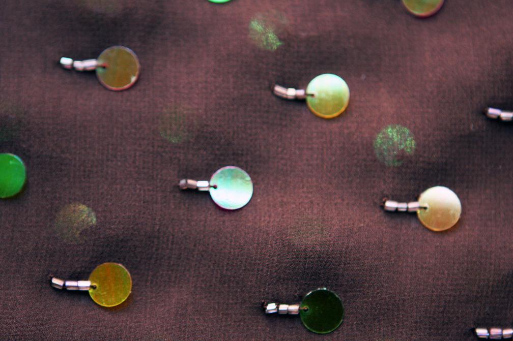 Paillettes on Silk Chiffon2