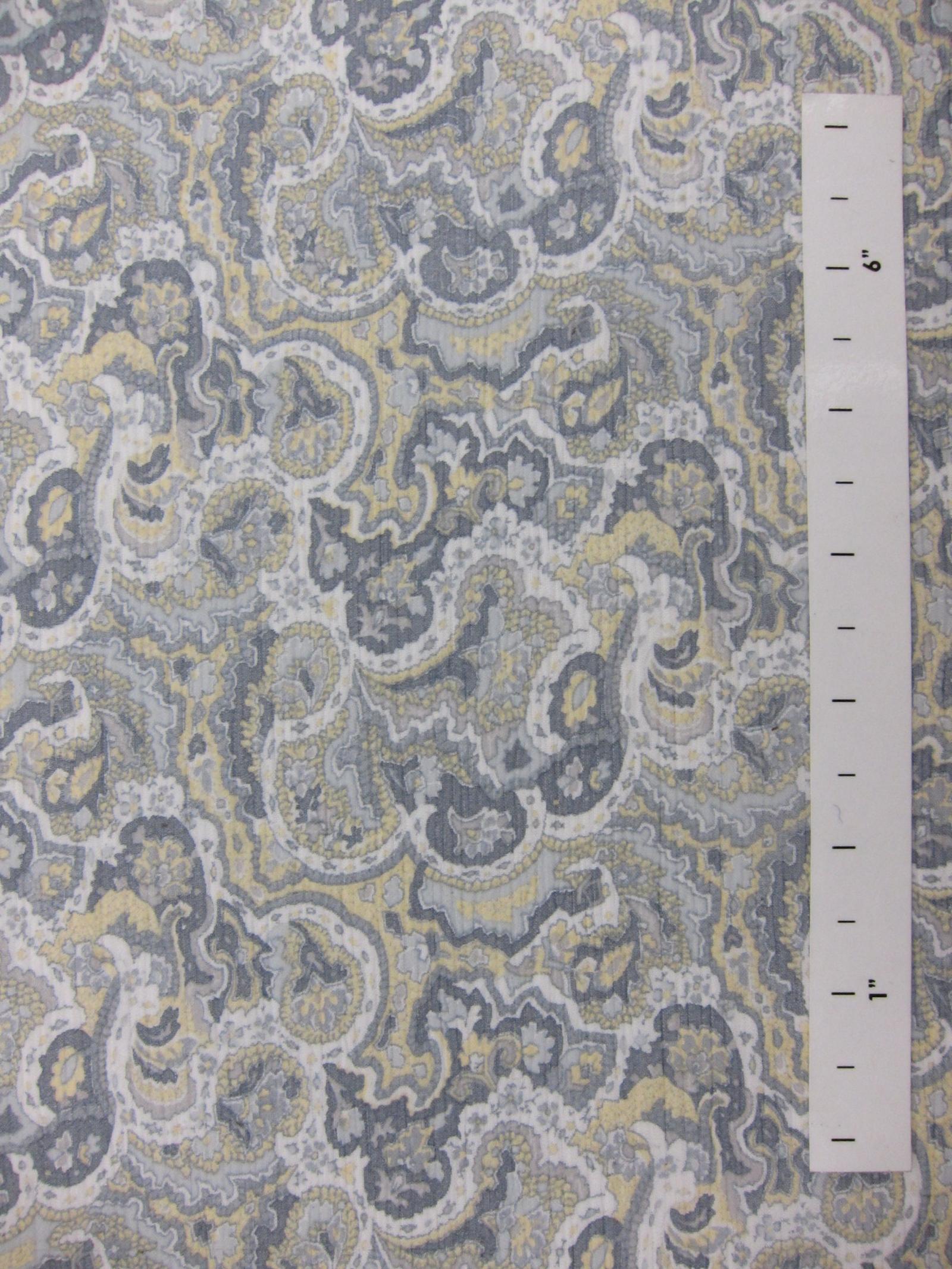 Printed Silk Crinkle Chiffon0