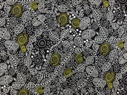 Australian Cotton Print With Aboriginal Motif0