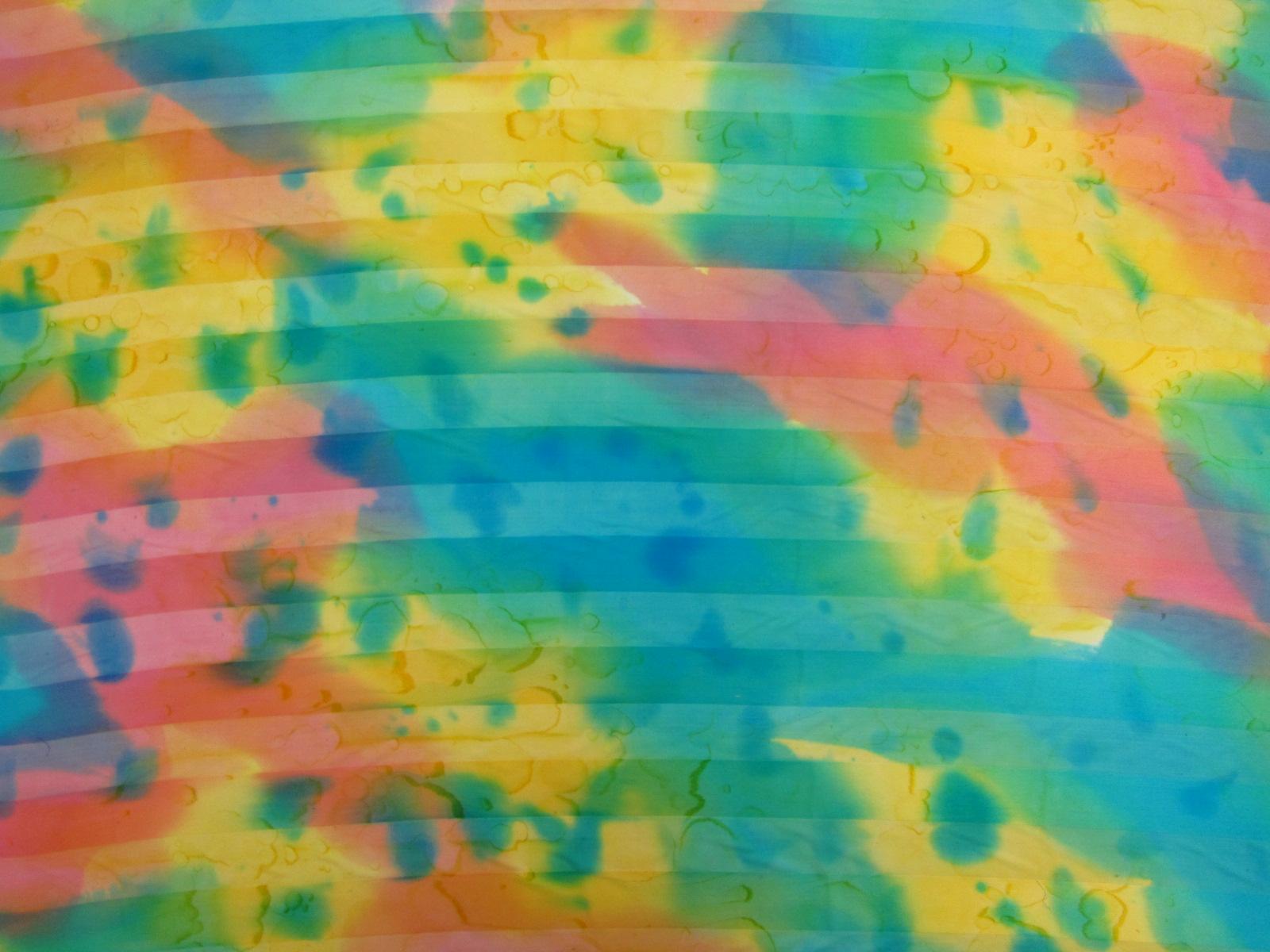 Tie Dye Satin Stripe Silk Chiffon0