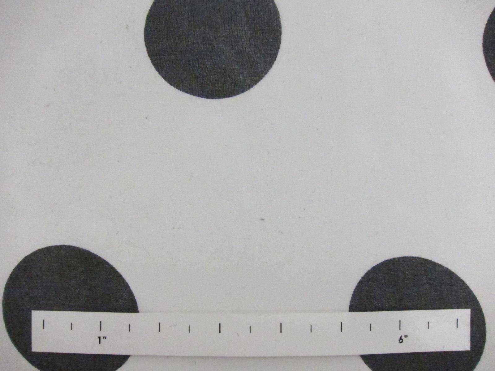 Printed Silk Chiffon Black Dot On White Background