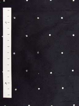 Rhinestones on Silk Shantung0