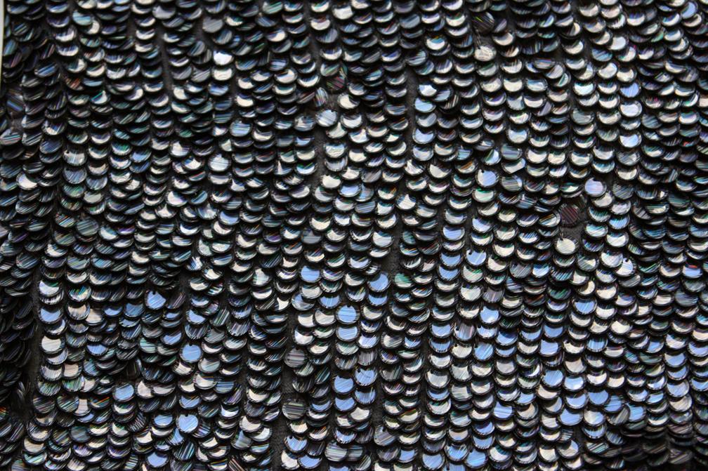 Paillettes on Silk Chiffon1