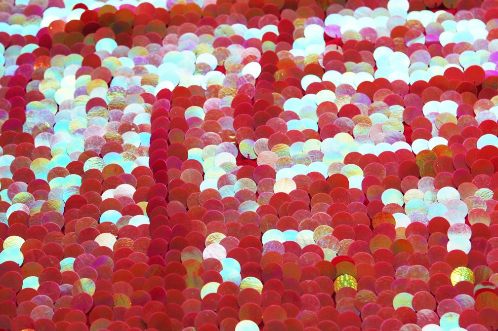 Novelty Pailettes on Silk Chiffon0