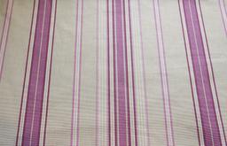 Cotton Canvas Stripe In Oatmeal And Lilac0