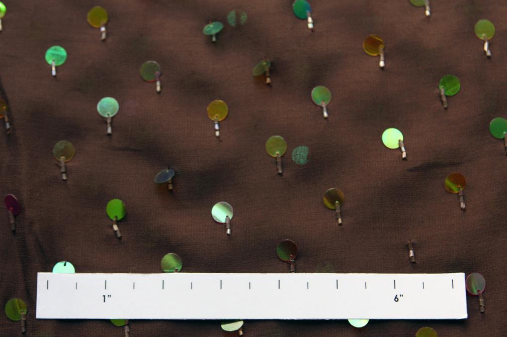 Paillettes on Silk Chiffon1