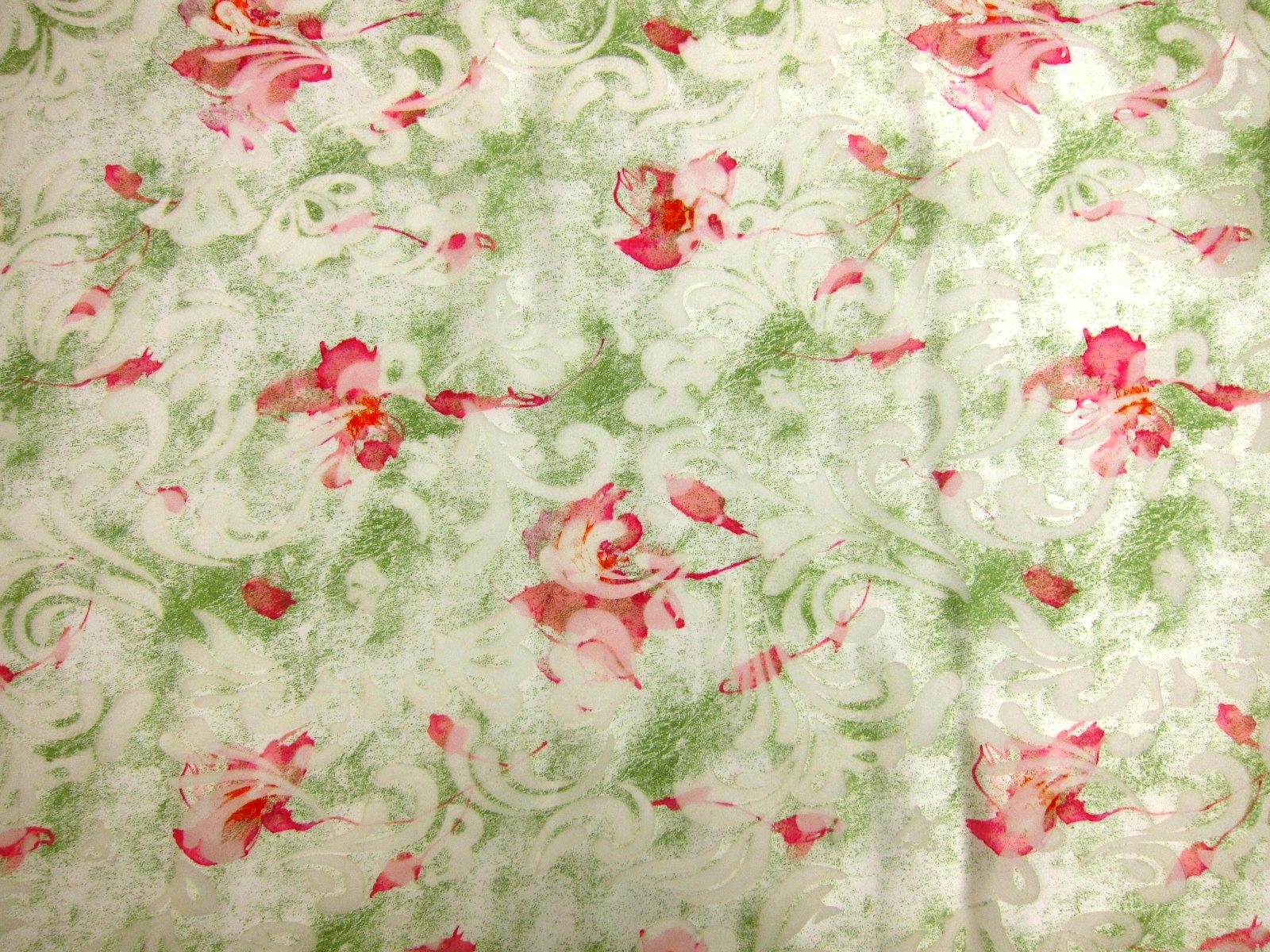 Printed Silk Burnout Chiffon0