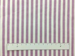 Cotton Sateen 1/4" Stripe In Lilac And White1