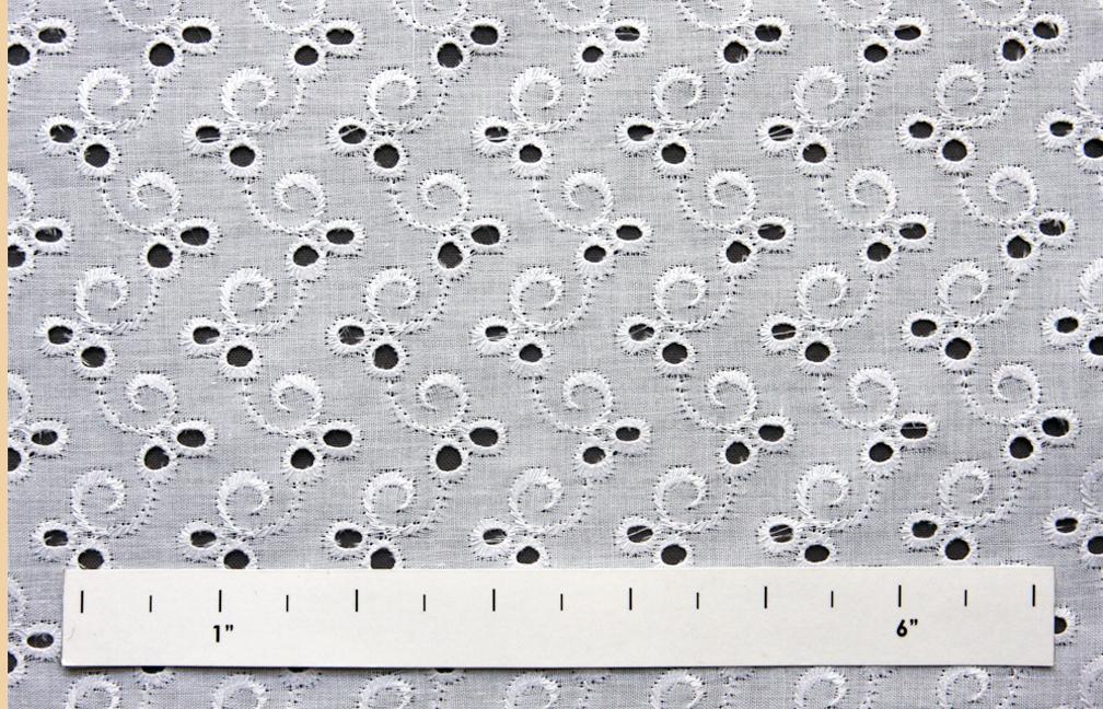 Cotton Eyelet in White0