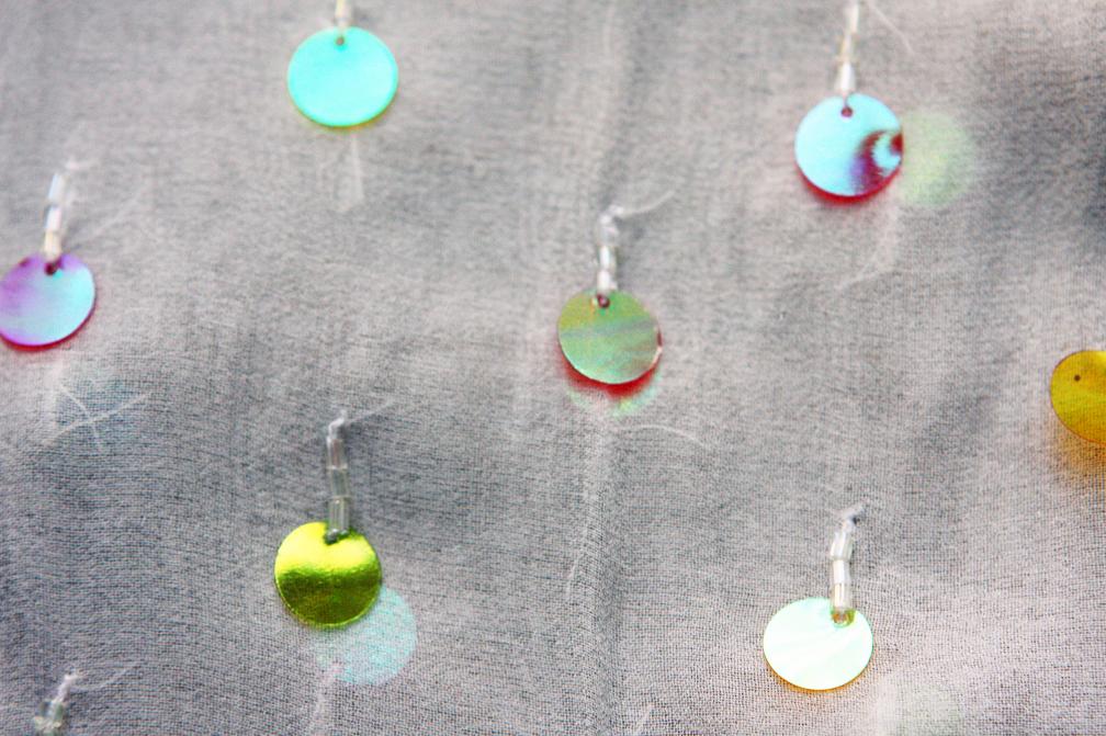 Paillettes on Silk Chiffon2