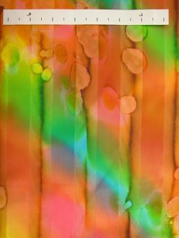 Tie Dye Satin Stripe Silk Chiffon1