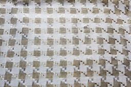 Metallic Cotton in Ivory and Gold0