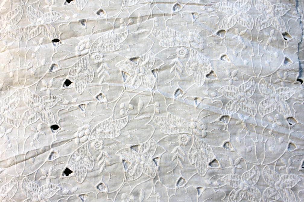 Cotton Eyelet in White2