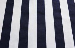 Cotton Canvas 1.5" Stripe In White And Navy0