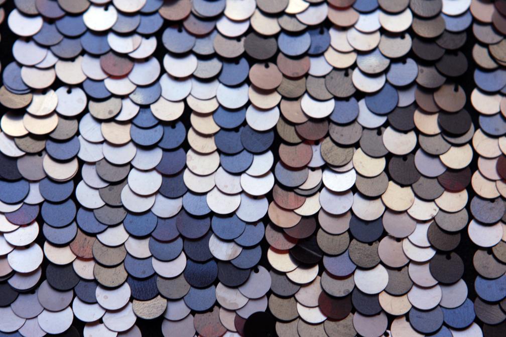 Paillettes on Silk Chiffon3