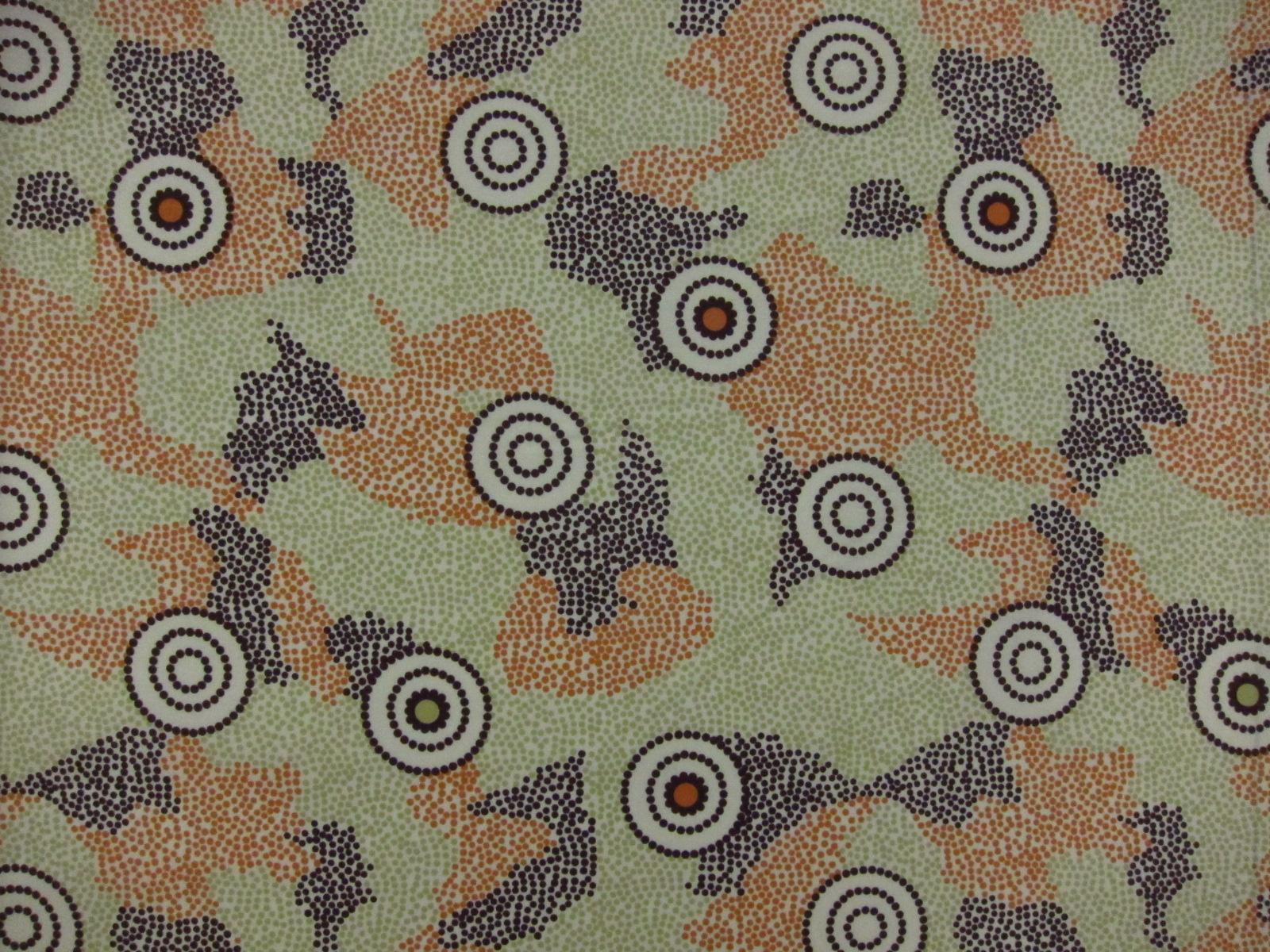 Australian Cotton Print With Aboriginal Motif0
