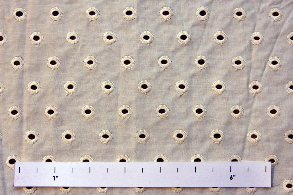 Cotton Eyelet in Cream0
