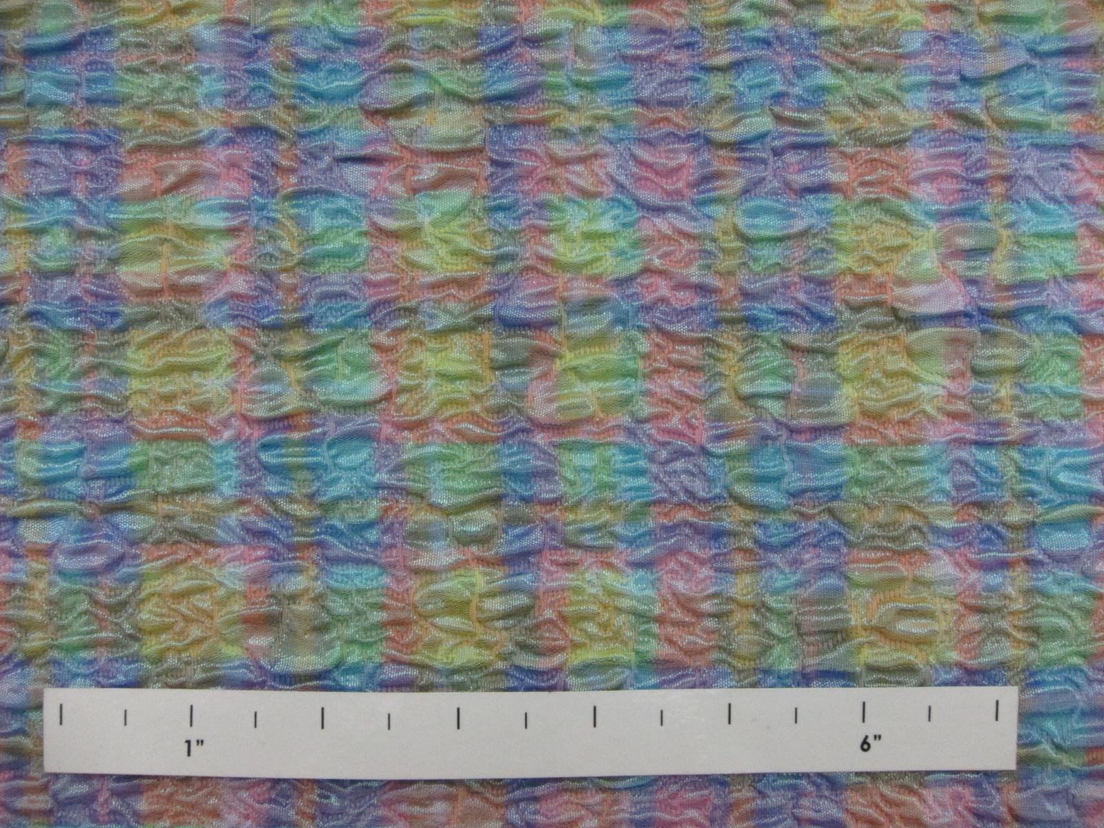Plaid Poly Rayon Cloqué0