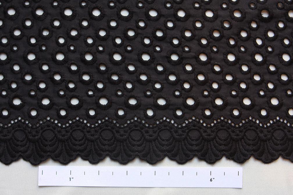 Cotton Eyelet in Black0