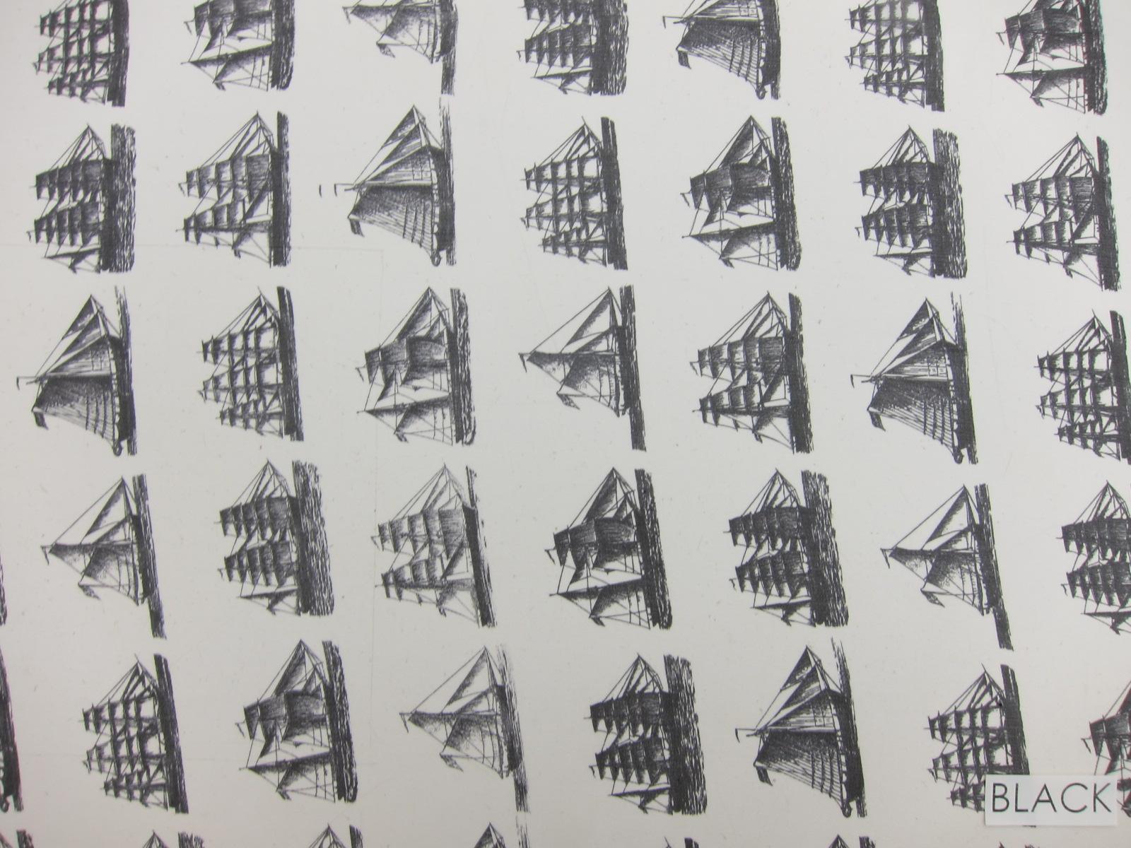 Printed Silk Chiffon (in Black)1