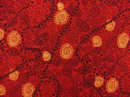 Australian Cotton Print With Aboriginal Motif0