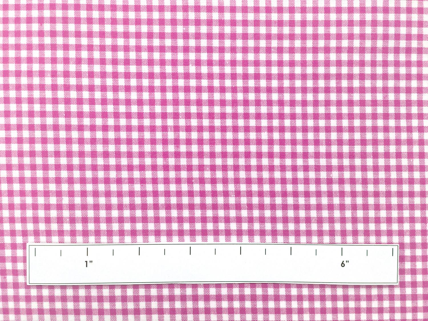 Carolina Cotton Gingham in Fuchsia 1