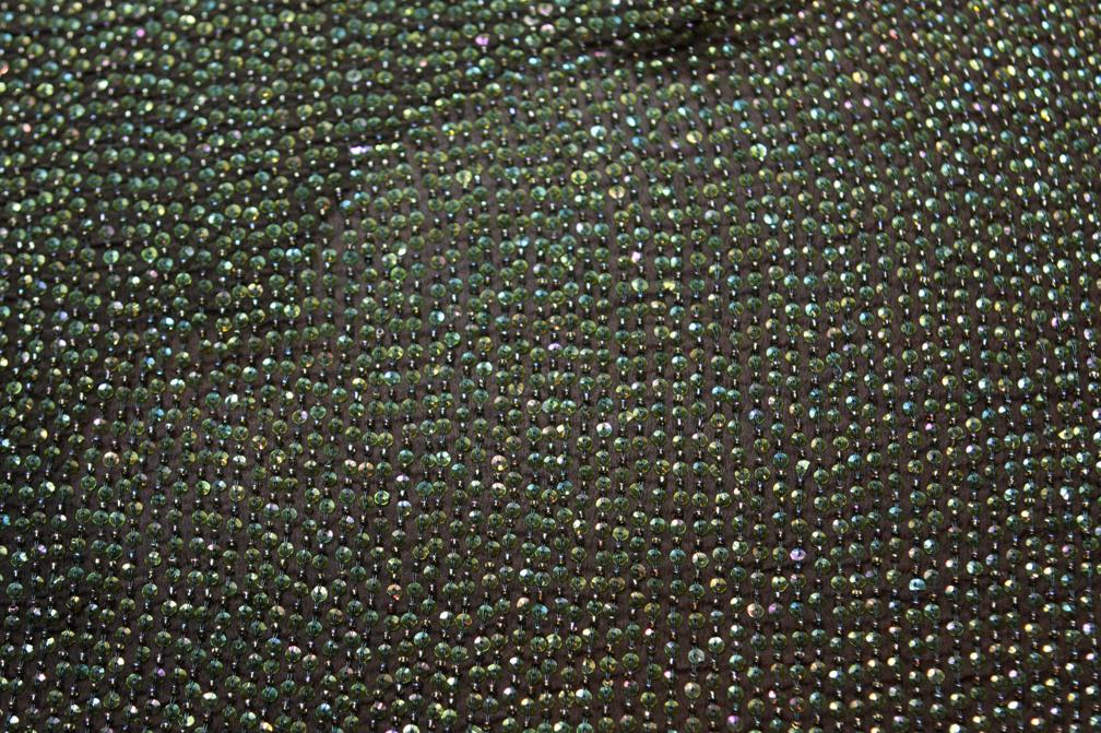 Sequins on Silk Chiffon0