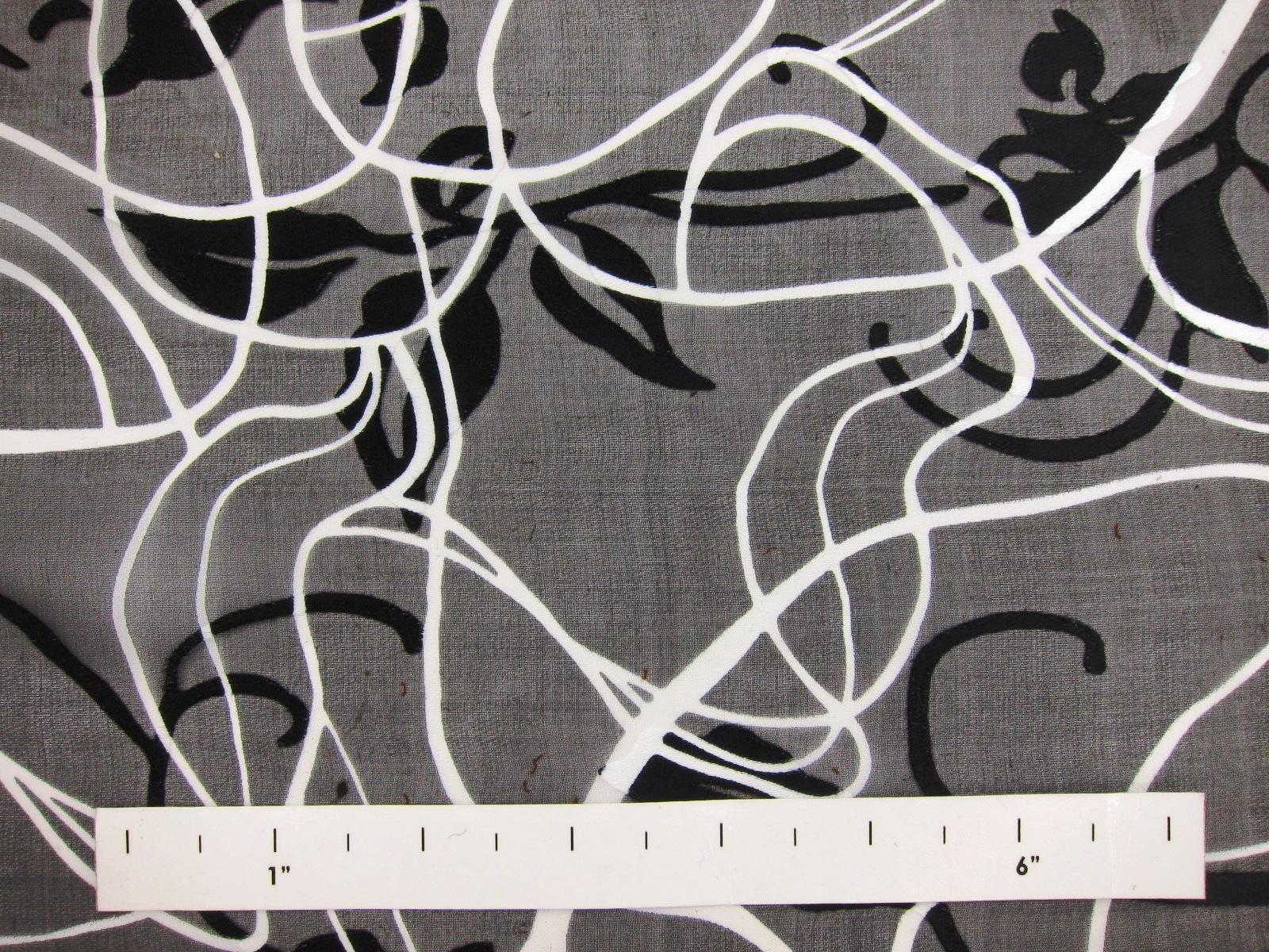 Printed Silk Burnout Chiffon1