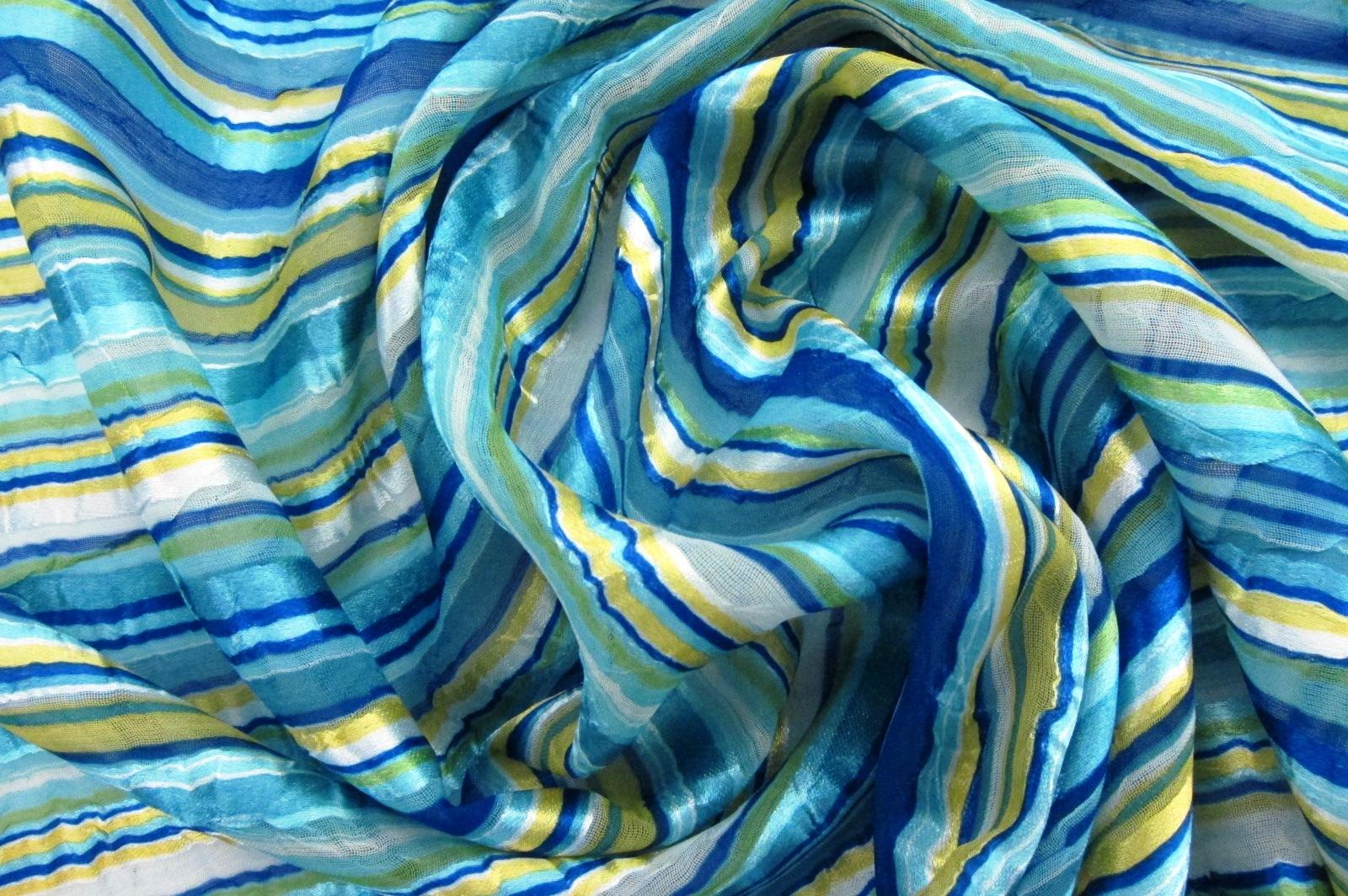 Printed Satin Stripe Chiffon3