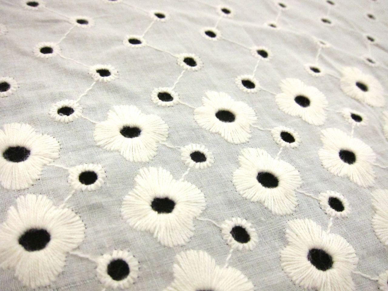 Cotton Eyelet in Ivory2