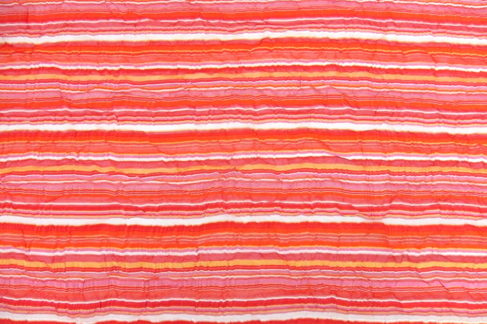 Printed Satin Stripe Chiffon0