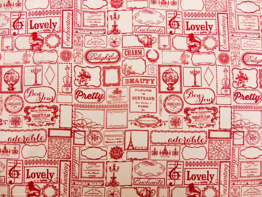 Cotton Canvas Lovely Adorable Print0