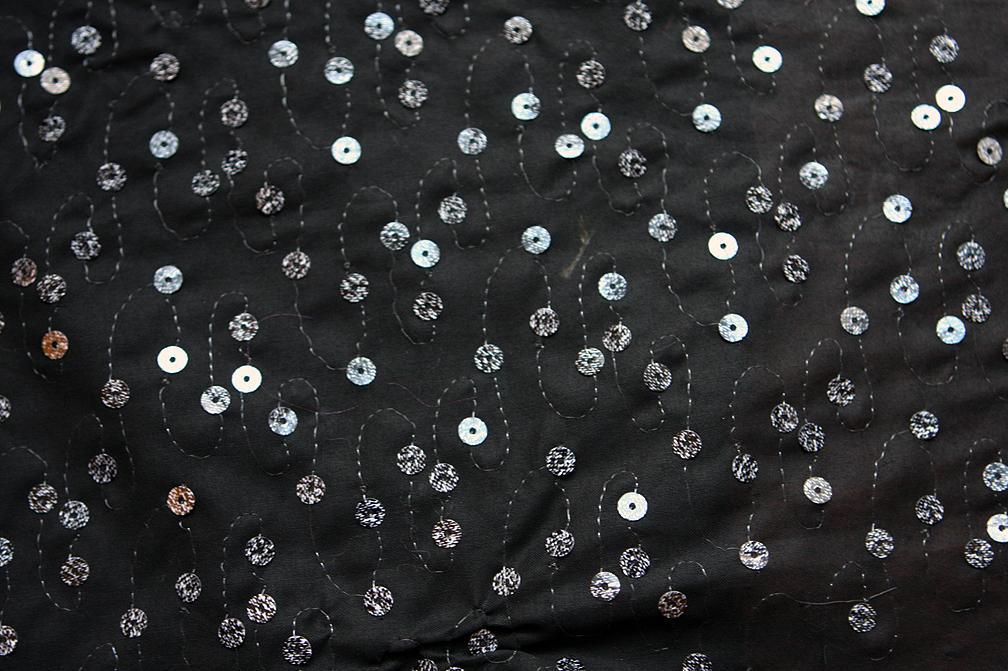 Printed Sequins on Cotton0