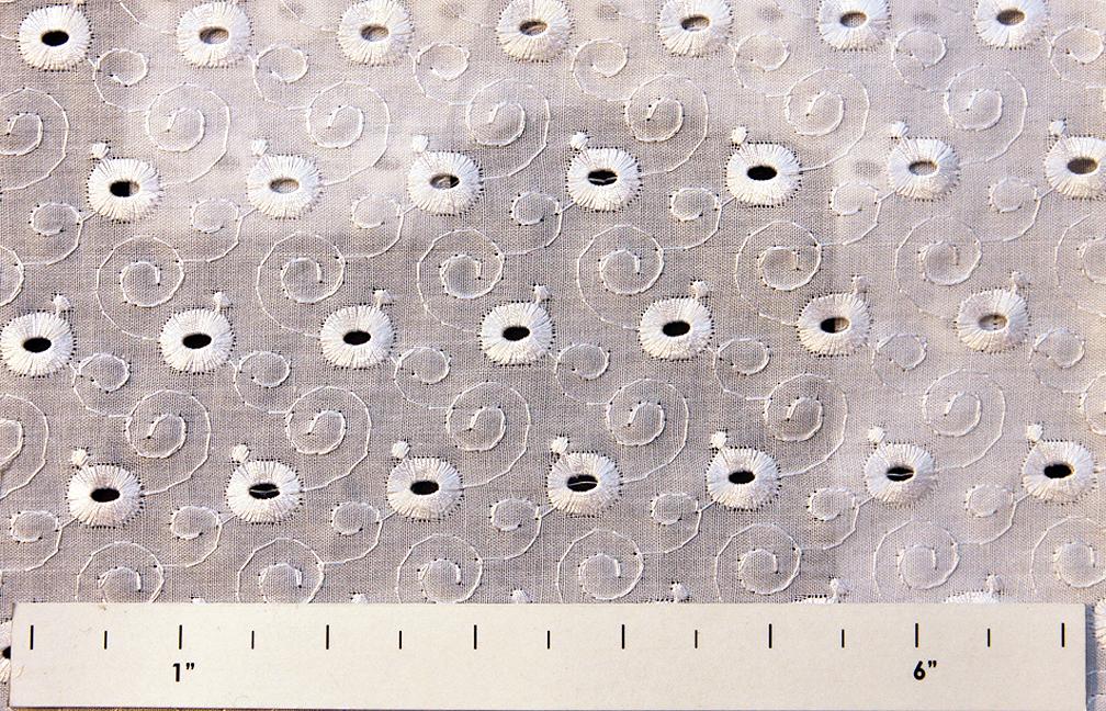Cotton Eyelet in White0