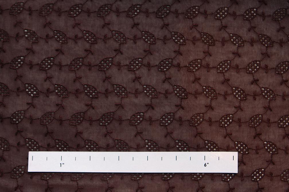 Cotton Voile Eyelet in Brown0