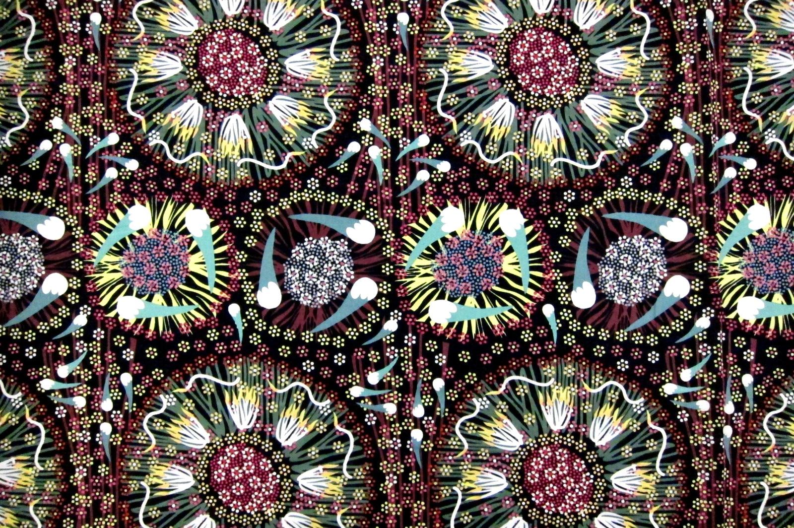 Australian Cotton Print With Aboriginal Motif0