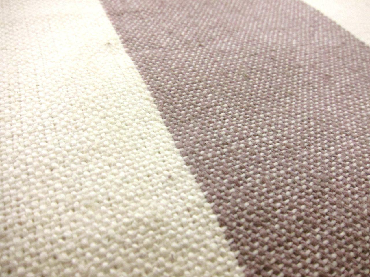 Cotton Upholstery 3" Stripe In Lilac And White2