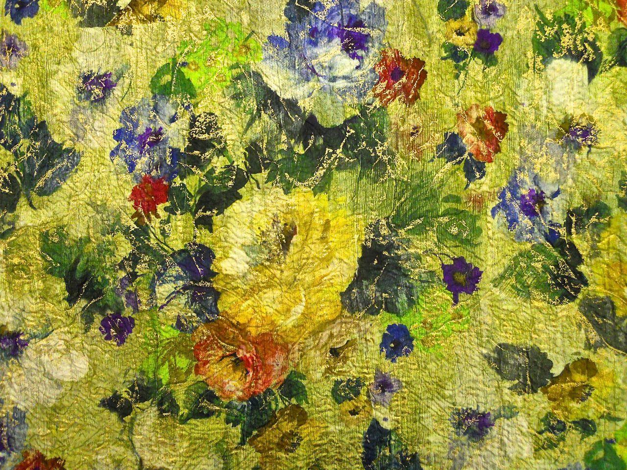 Metallic Silk Blend Cloqué0